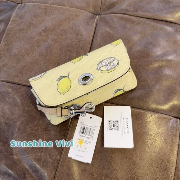 NWT Coach Sunglass Case With Lemon Print Garden Glade Multi CAP11 - Picture 2 of 6